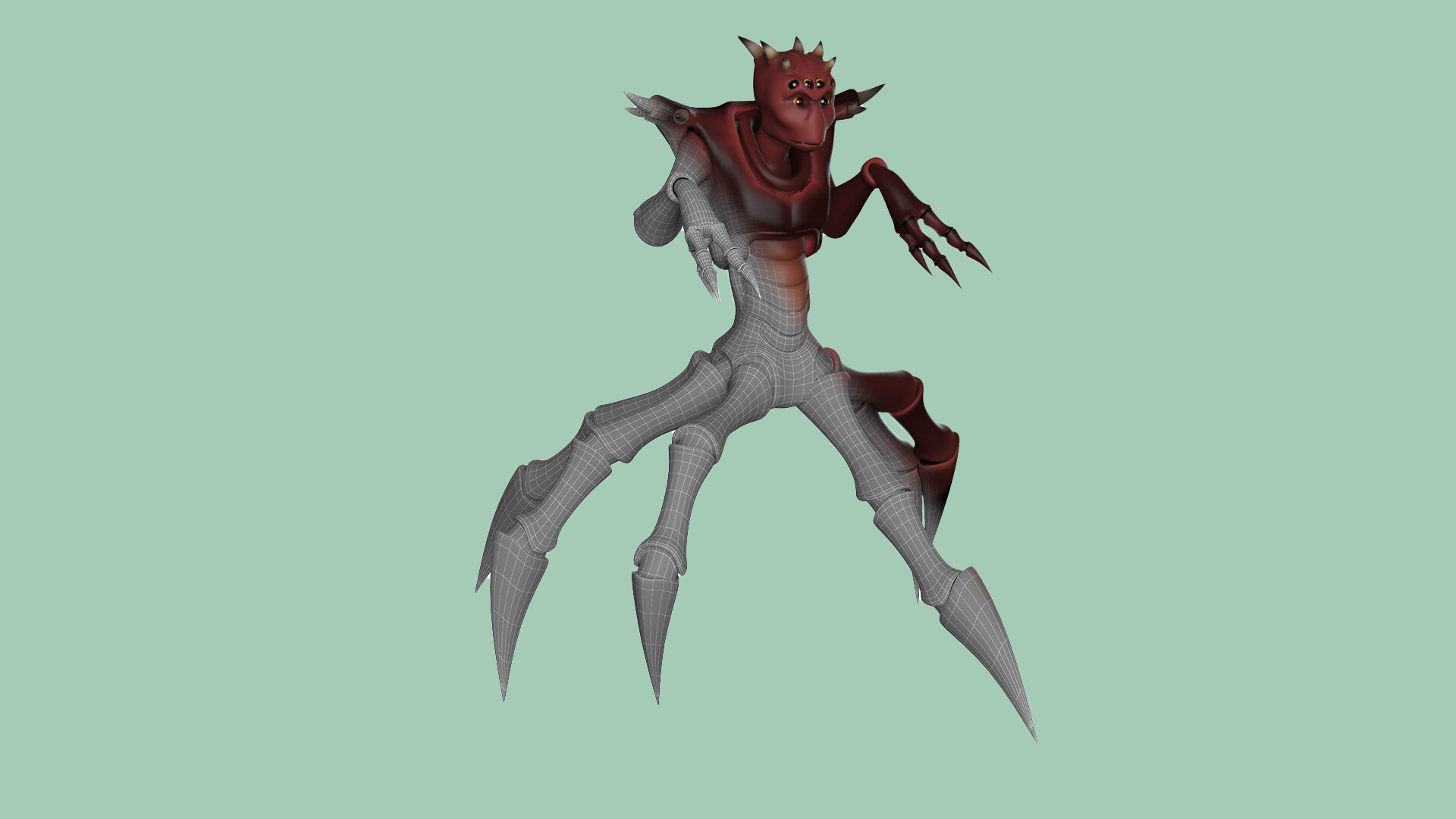 image d'un alien modélisé en 3d