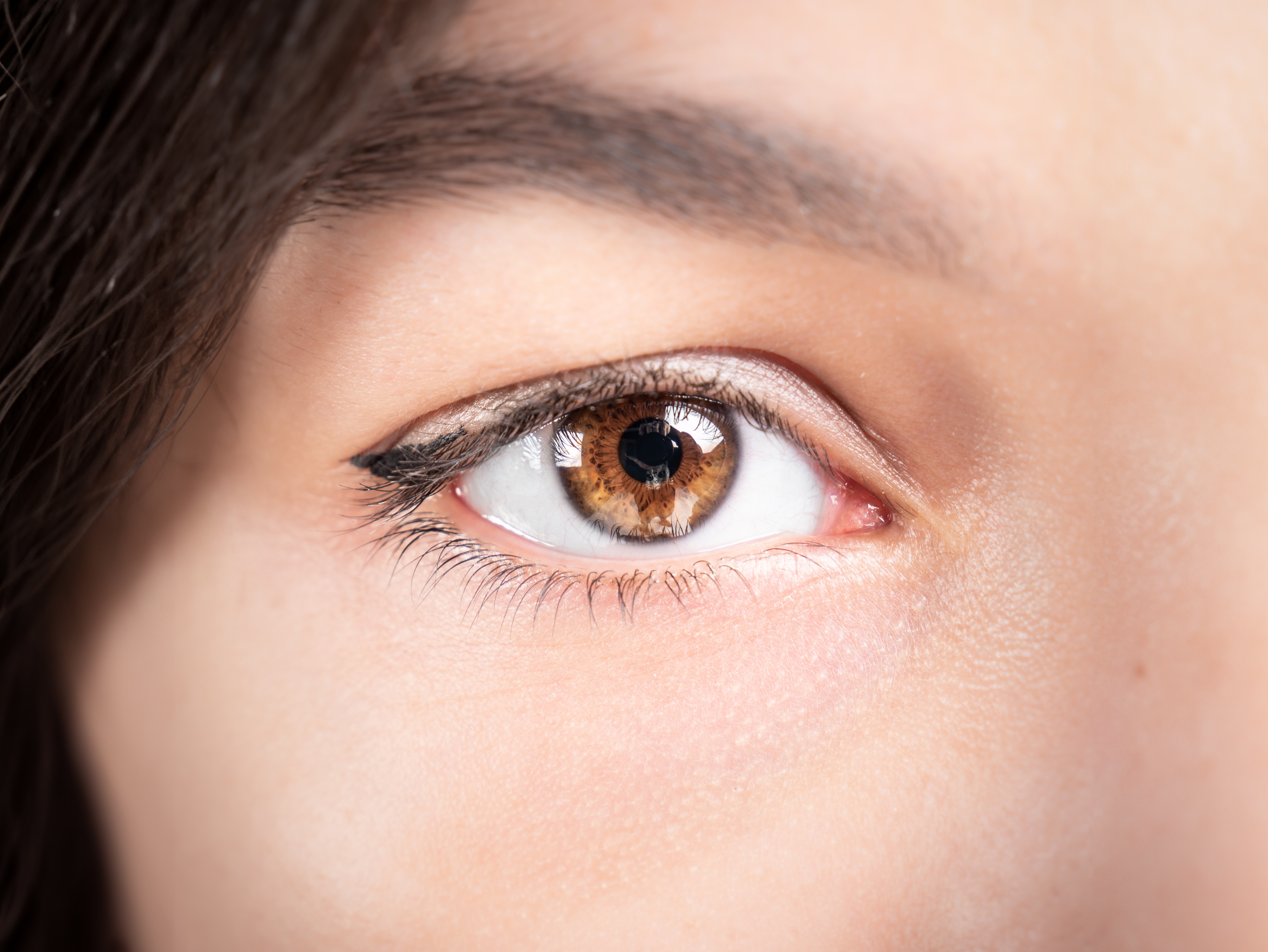 image d'un oeil en gros plan pris en studio